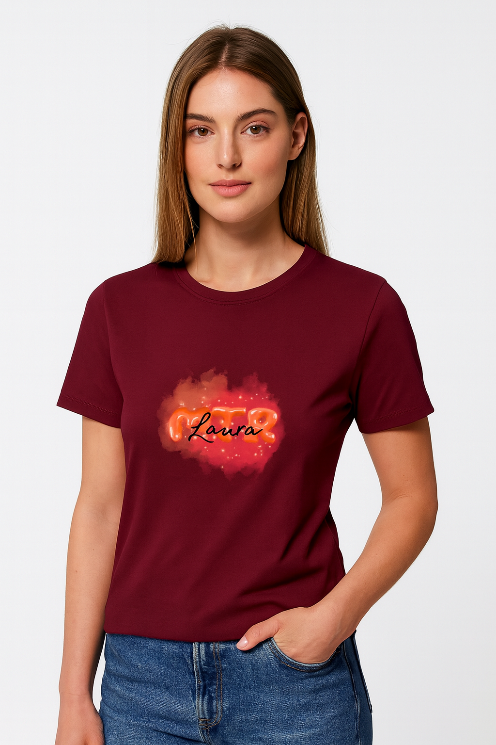 ROT MTR Laura oder dein Name -LOGO groß- T-Shirt - Alles Einstellungssache