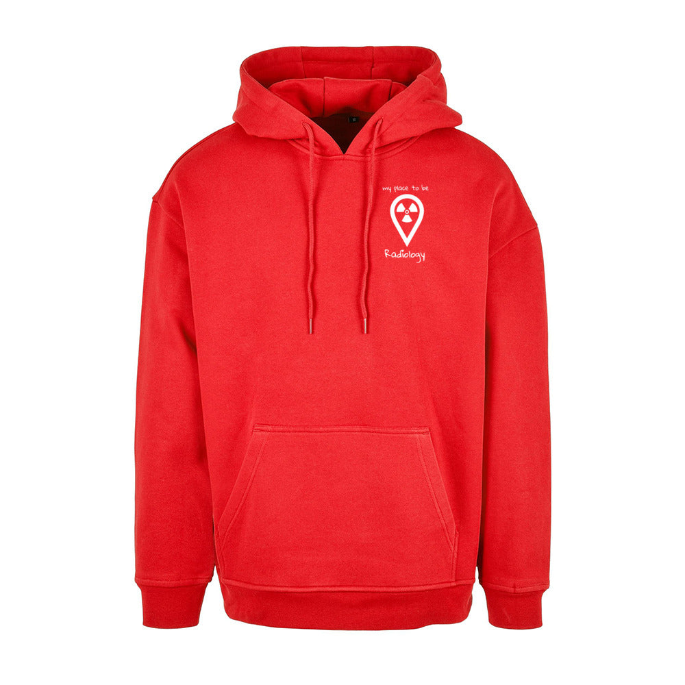 Basic Oversize Hoodie (Herren) - my place to be Radiology  (kleines Logo) - Alles Einstellungssache