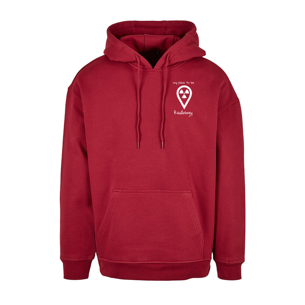 Basic Oversize Hoodie (Herren) - my place to be Radiology  (kleines Logo) - Alles Einstellungssache