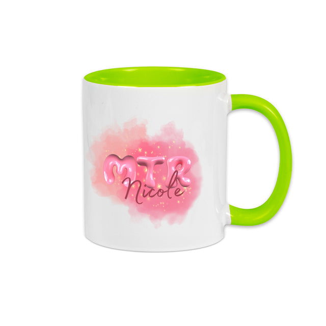 Rosa MTR Nicole oder dein Name - Becher - Alles Einstellungssache