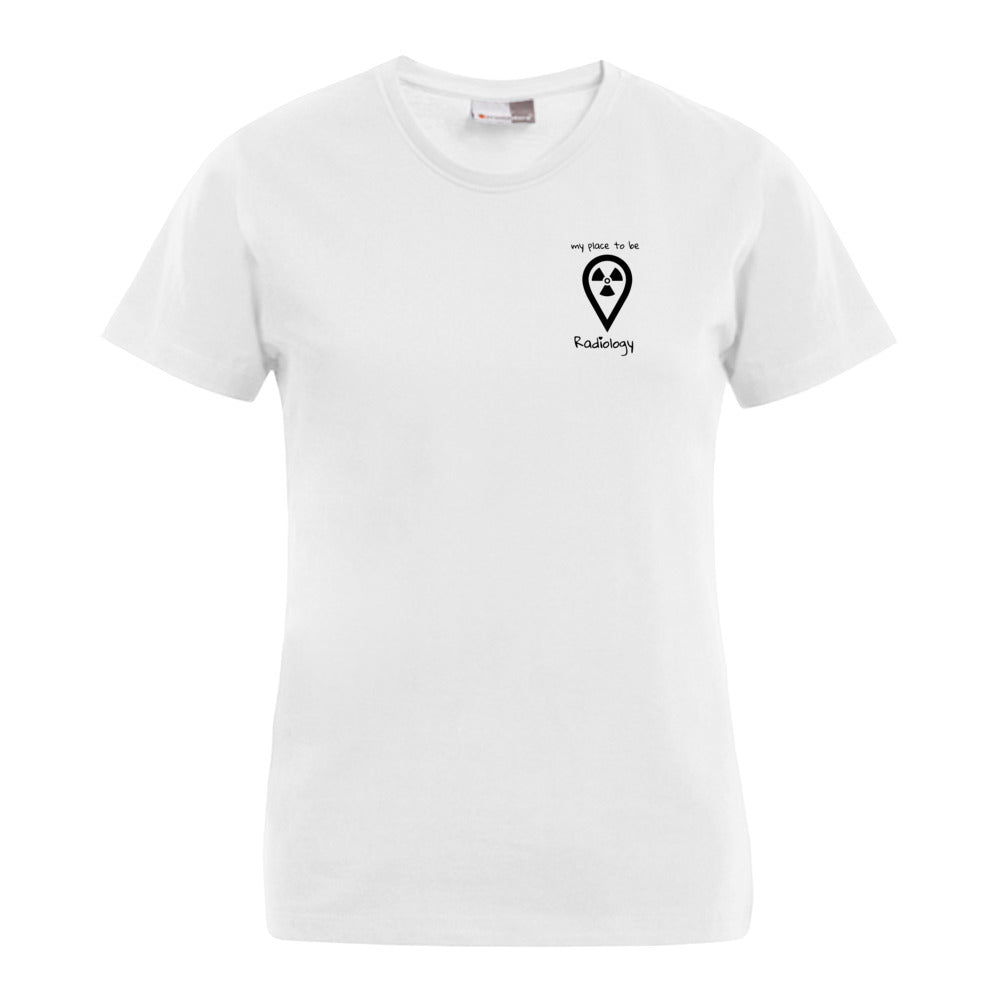 T-Shirt (Damen) - my place to be Radiology (kleines Logo)