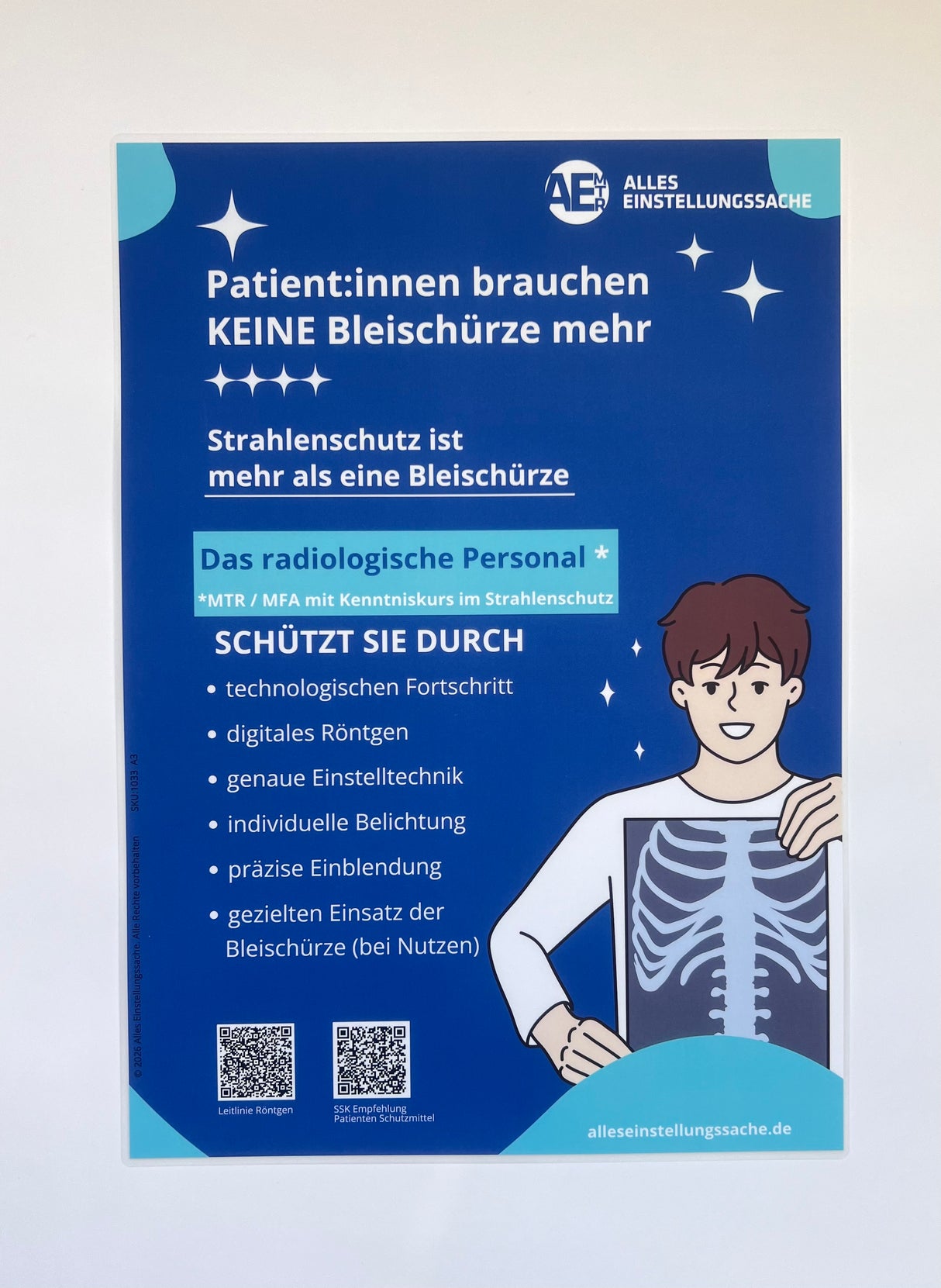 Röntgen Patienten-Info-Poster – kompakt – Deutsch - Alles Einstellungssache