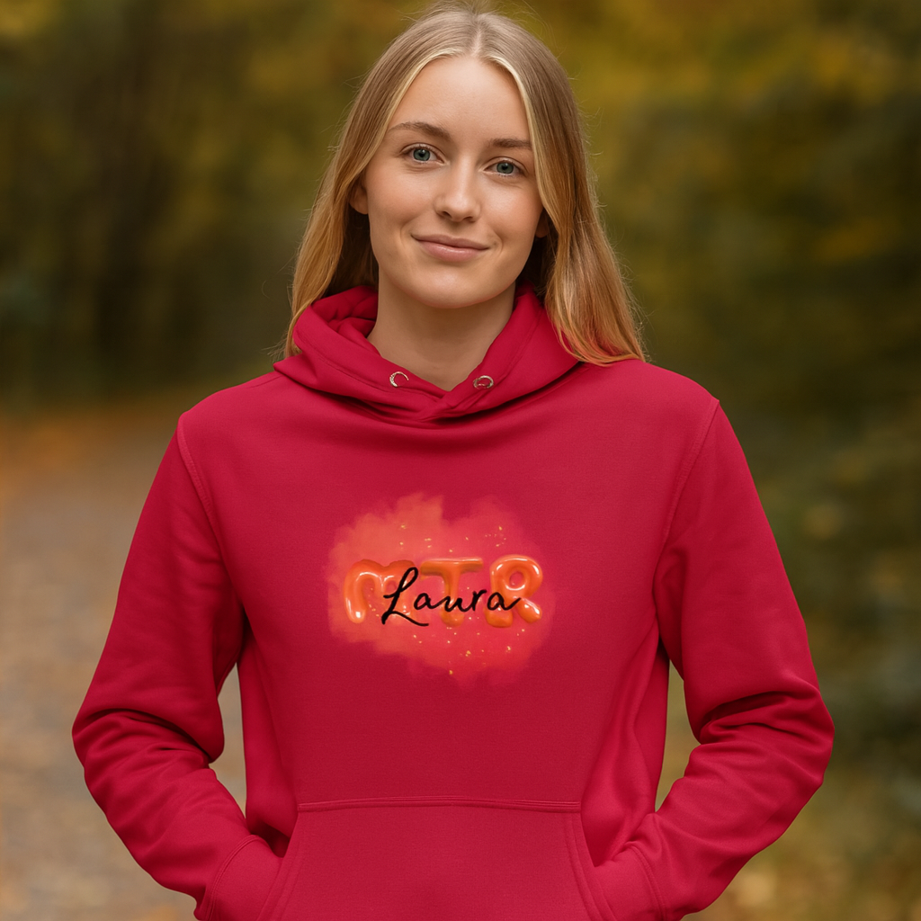 ROT MTR Laura oder dein Name -LOGO groß- Hoody (Unisex) - Alles Einstellungssache 