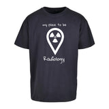 Oversized T-Shirt (Damen) - my place to be Radiology (großes Logo)