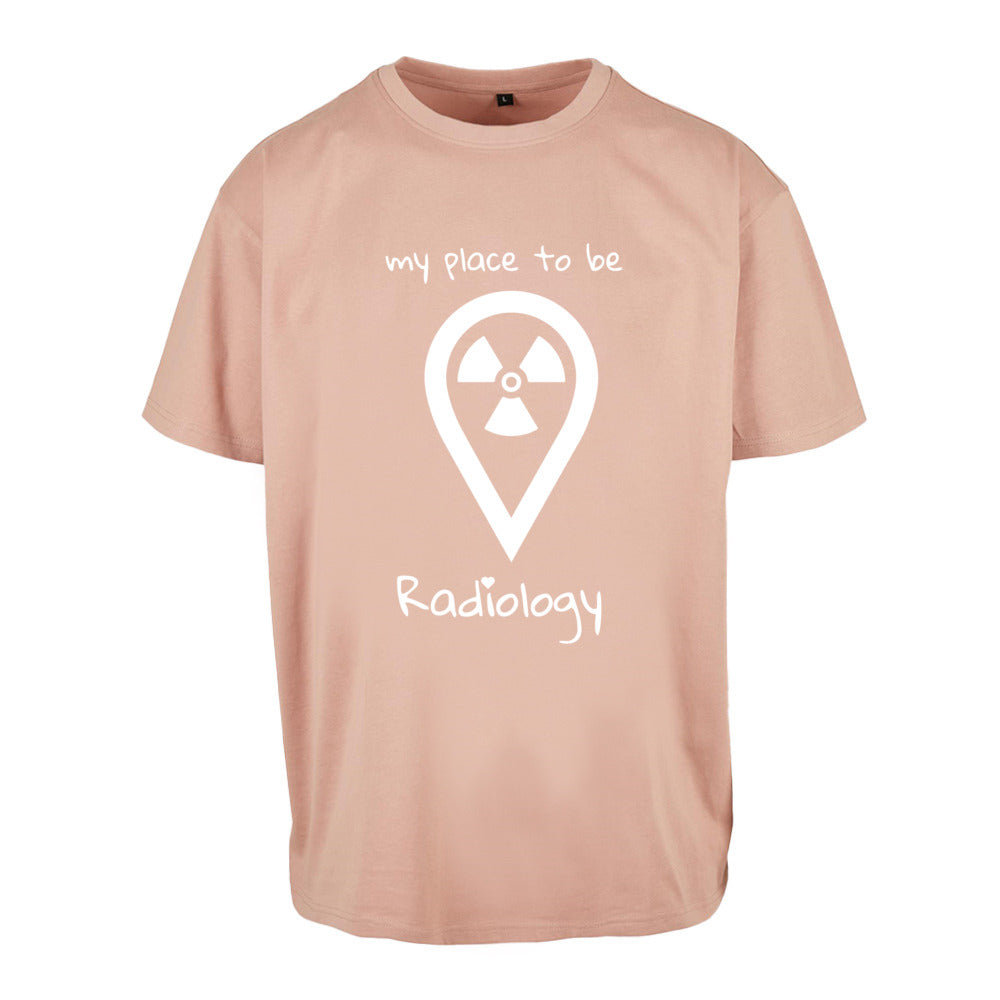 Oversized T-Shirt (Damen) - my place to be Radiology (großes Logo)