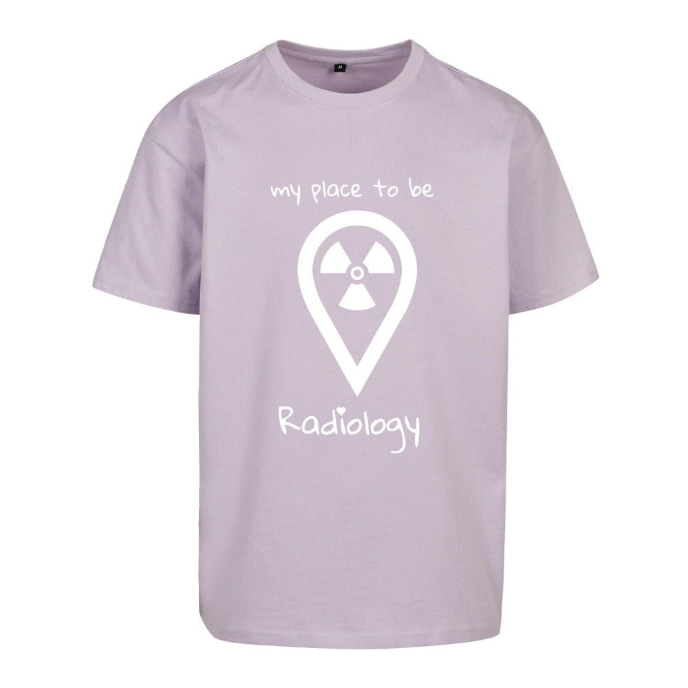 Oversized T-Shirt (Damen) - my place to be Radiology (großes Logo)