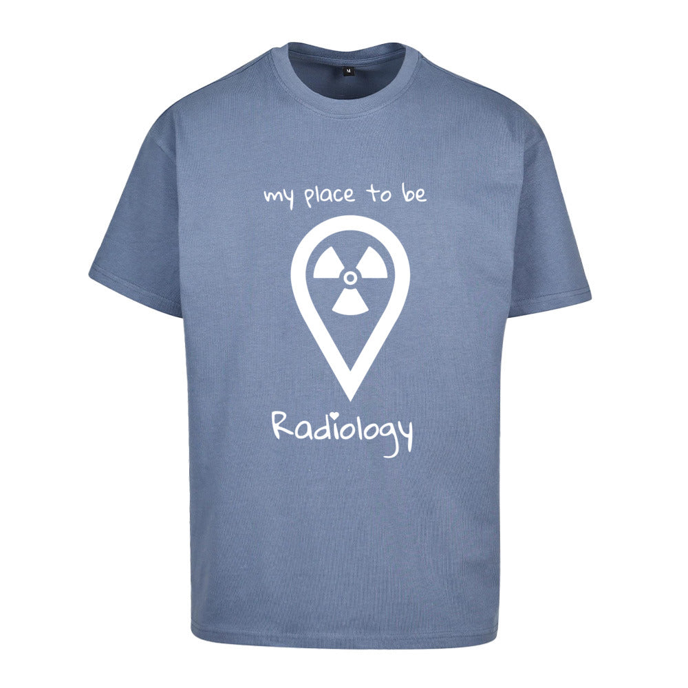 Oversized T-Shirt (Damen) - my place to be Radiology (großes Logo)