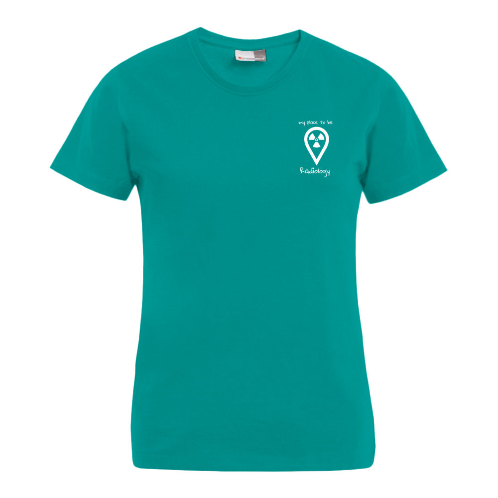 T-Shirt (Damen) - my place to be Radiology (kleines Logo)