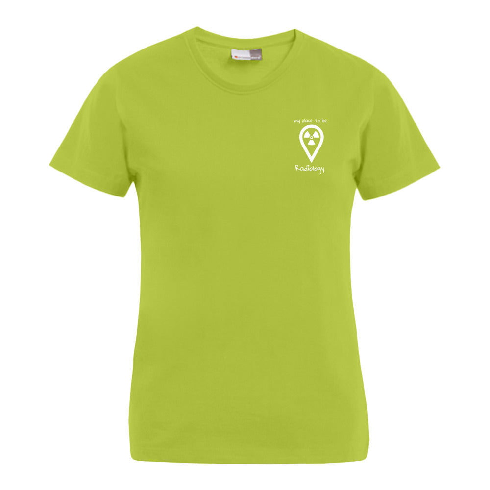 T-Shirt (Damen) - my place to be Radiology (kleines Logo)