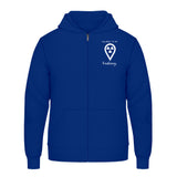 Hoody mit Reißverschluss (Unisex)  - my place to be Radiology (kleines Logo)