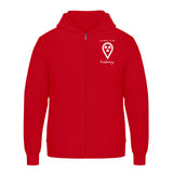 Hoody mit Reißverschluss (Unisex)  - my place to be Radiology (kleines Logo)
