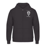 Hoody mit Reißverschluss (Unisex)  - my place to be Radiology (kleines Logo)