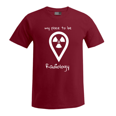 T-Shirt (Herren) - my place to be Radiology (großes Logo) - Alles Einstellungssache 