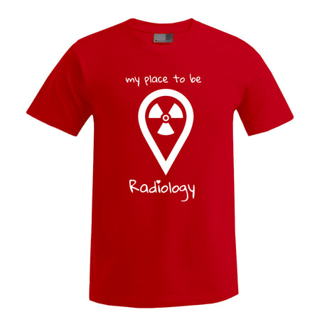 T-Shirt (Herren) - my place to be Radiology (großes Logo) - Alles Einstellungssache 