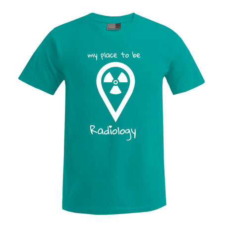 T-Shirt (Herren) - my place to be Radiology (großes Logo) - Alles Einstellungssache 