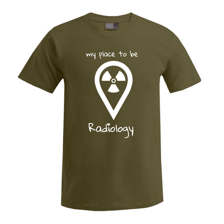 T-Shirt (Herren) - my place to be Radiology (großes Logo) - Alles Einstellungssache 