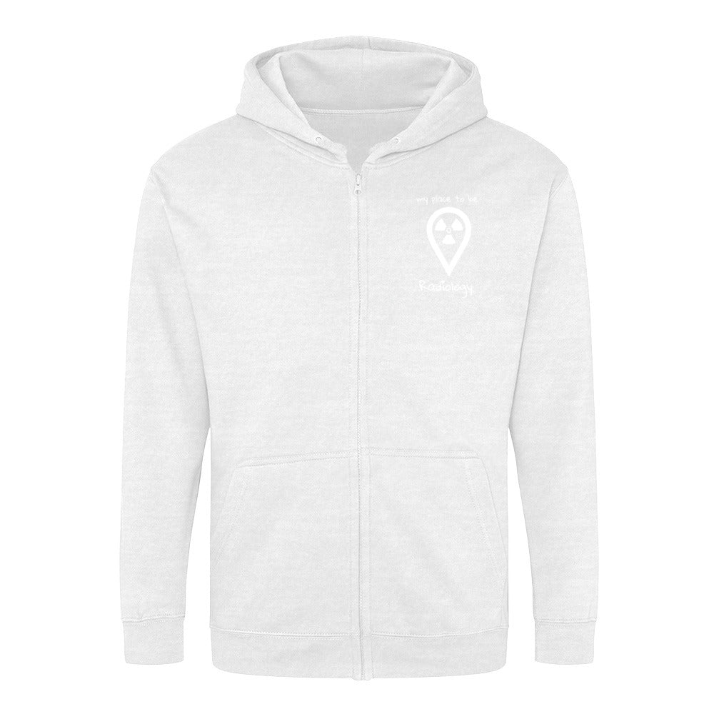 Hoddy Sweatjacke mit Reißverschluss (Unisex) - my place to be Radiology