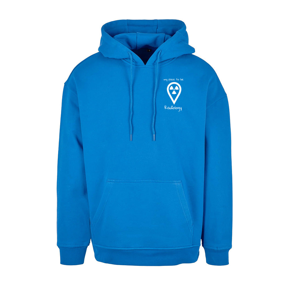 Basic Oversize Hoodie (Herren) - my place to be Radiology  (kleines Logo)