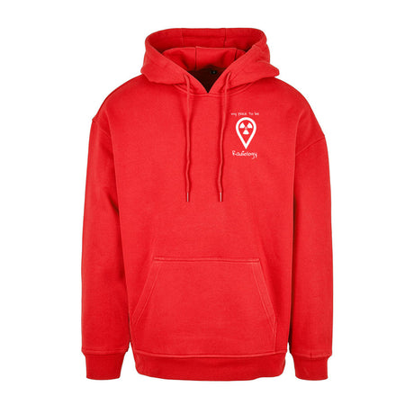 Basic Oversize Hoodie (Herren) - my place to be Radiology  (kleines Logo) - Alles Einstellungssache 