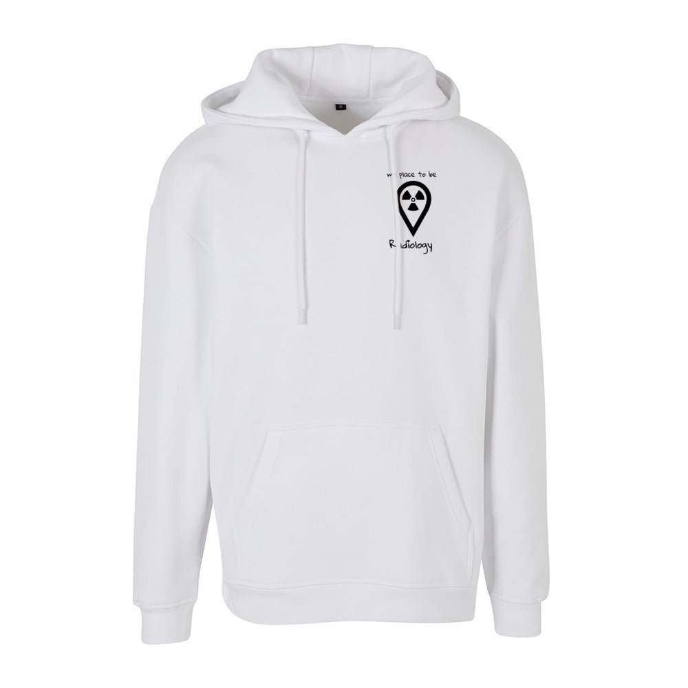 Basic Oversize Hoodie (Herren) - my place to be Radiology  (kleines Logo)
