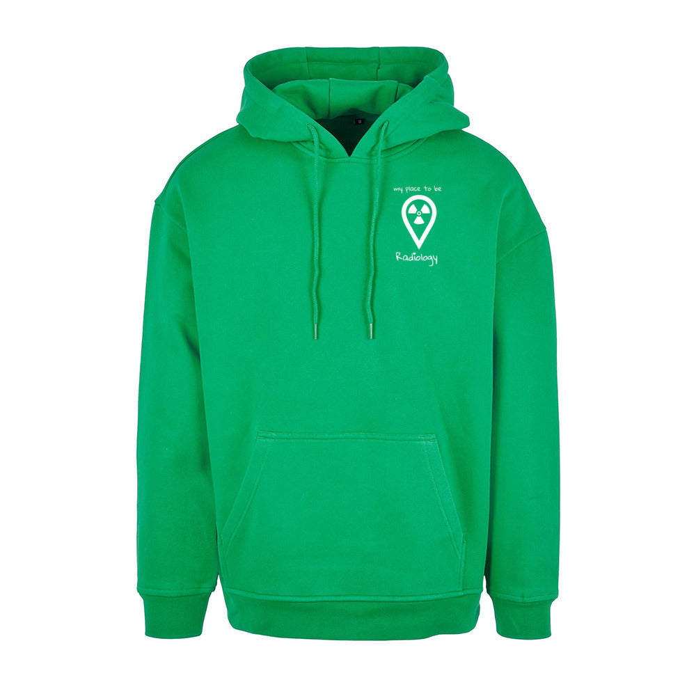 Basic Oversize Hoodie (Herren) - my place to be Radiology  (kleines Logo)