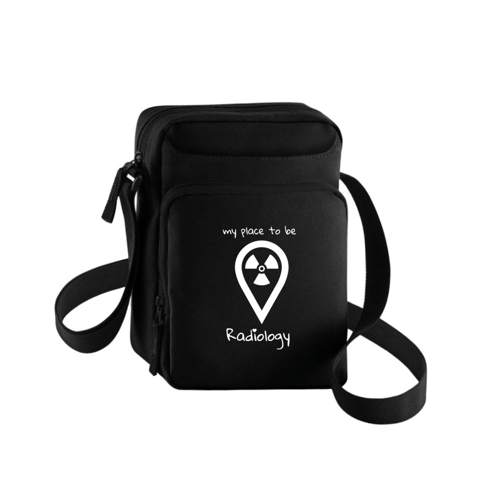 Cross Body Bag, Handtasche, Tablet-/Handytasch - my place to be Radiology (großes Logo)
