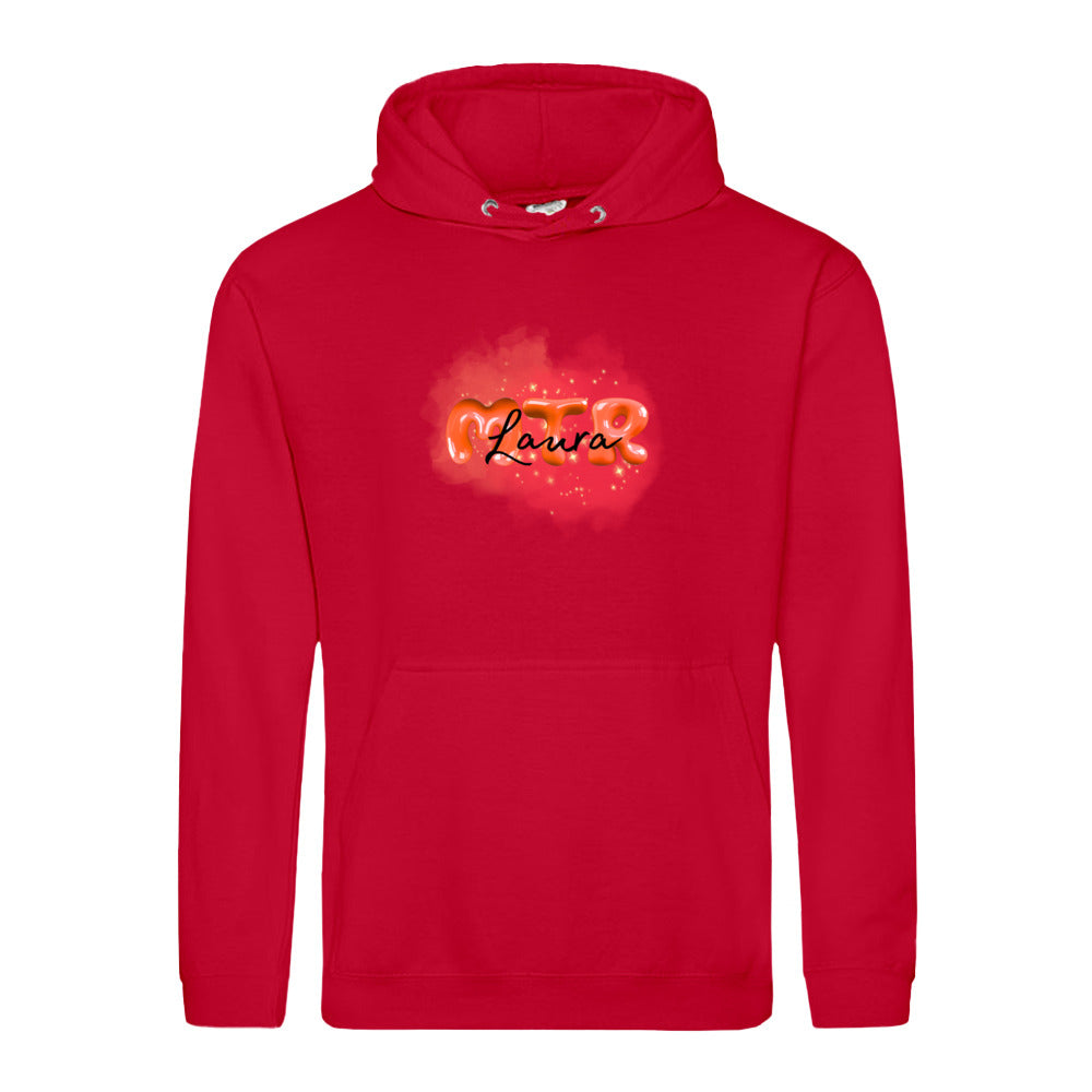 ROT MTR Laura oder dein Name -LOGO groß- Hoody (Unisex) - Alles Einstellungssache 