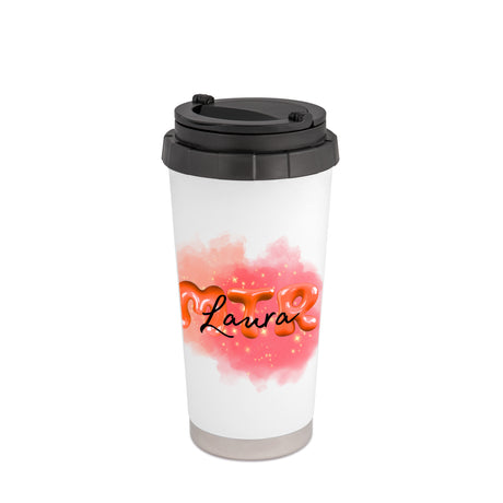 ROT MTR Laura oder dein Name - THERMOBECHER AUS EDELSTAHL 450 ml - Alles Einstellungssache 