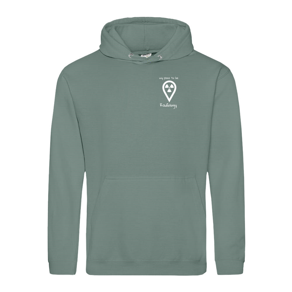 Hoody (Unisex) - my place to be Radiology (kleines Logo)