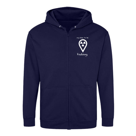 Hoddy Sweatjacke mit Reißverschluss - my place to be Radiology (Unisex)