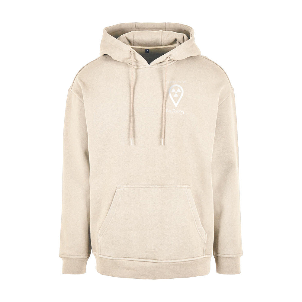 Basic Oversize Hoodie (Herren) - my place to be Radiology  (kleines Logo)