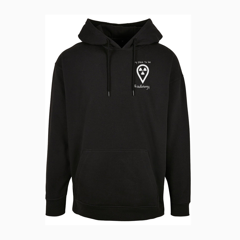 Basic Oversize Hoodie (Herren) - my place to be Radiology  (kleines Logo)