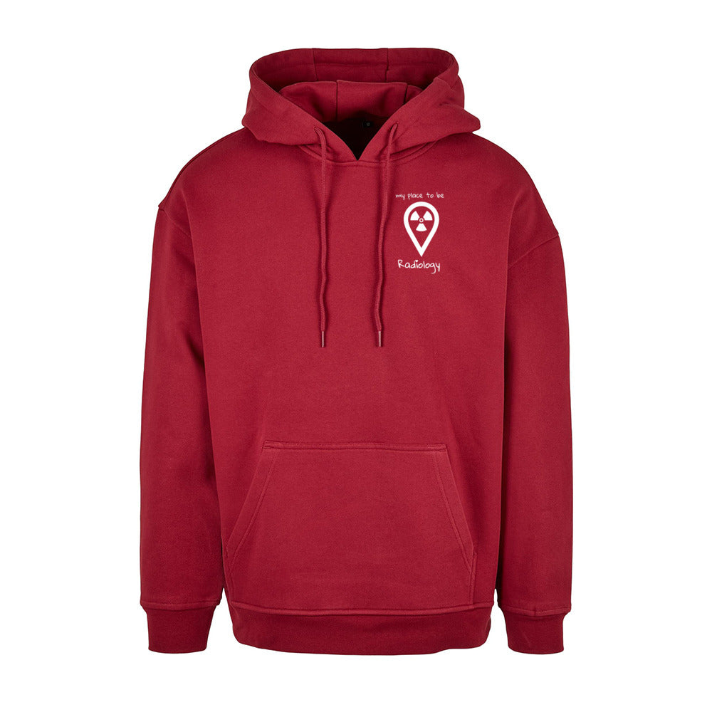 Basic Oversize Hoodie (Herren) - my place to be Radiology  (kleines Logo)