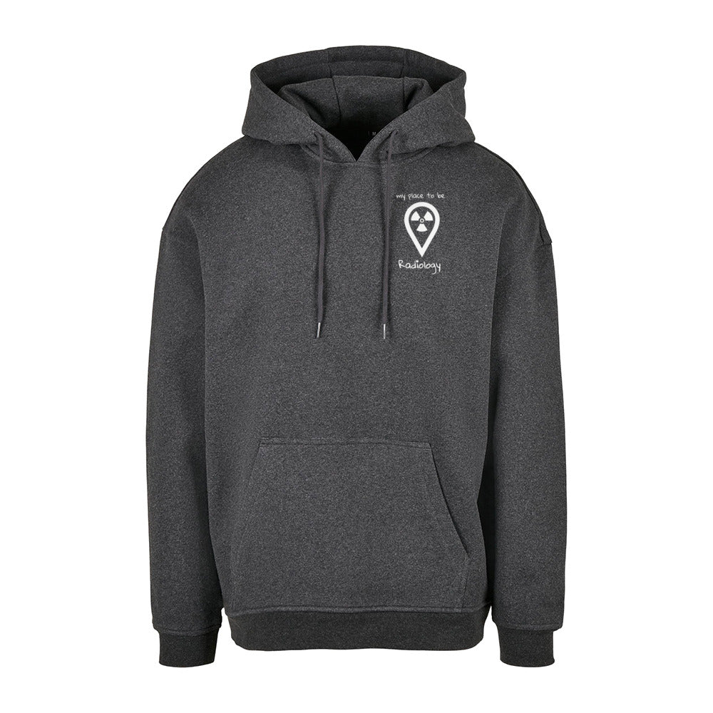 Basic Oversize Hoodie (Herren) - my place to be Radiology  (kleines Logo)