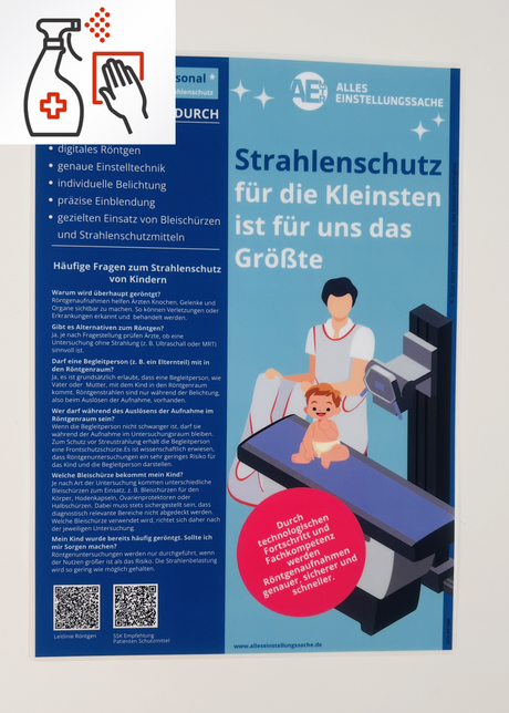 Aufklärung Poster - Röntgen von Kindern -  Informationspflicht erfüllt - Alles Einstellungssache 