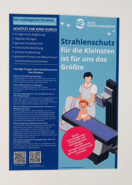 Aufklärung Poster - Röntgen von Kindern -  Informationspflicht erfüllt - Alles Einstellungssache 