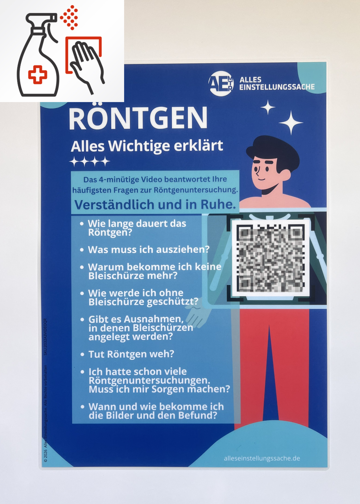 Aufklärung mit Video über QR Code - Röntgen - Patienteninformation - Informationspflicht erfüllt - Alles Einstellungssache 