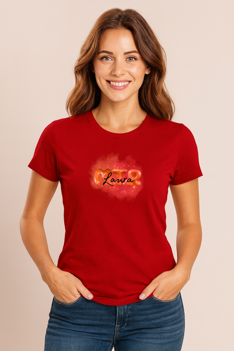 ROT MTR Laura oder dein Name -LOGO groß- T-Shirt - Alles Einstellungssache 