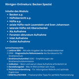 Onlinekurs: Becken & Hüfte Standart und Spezialaufnahmen